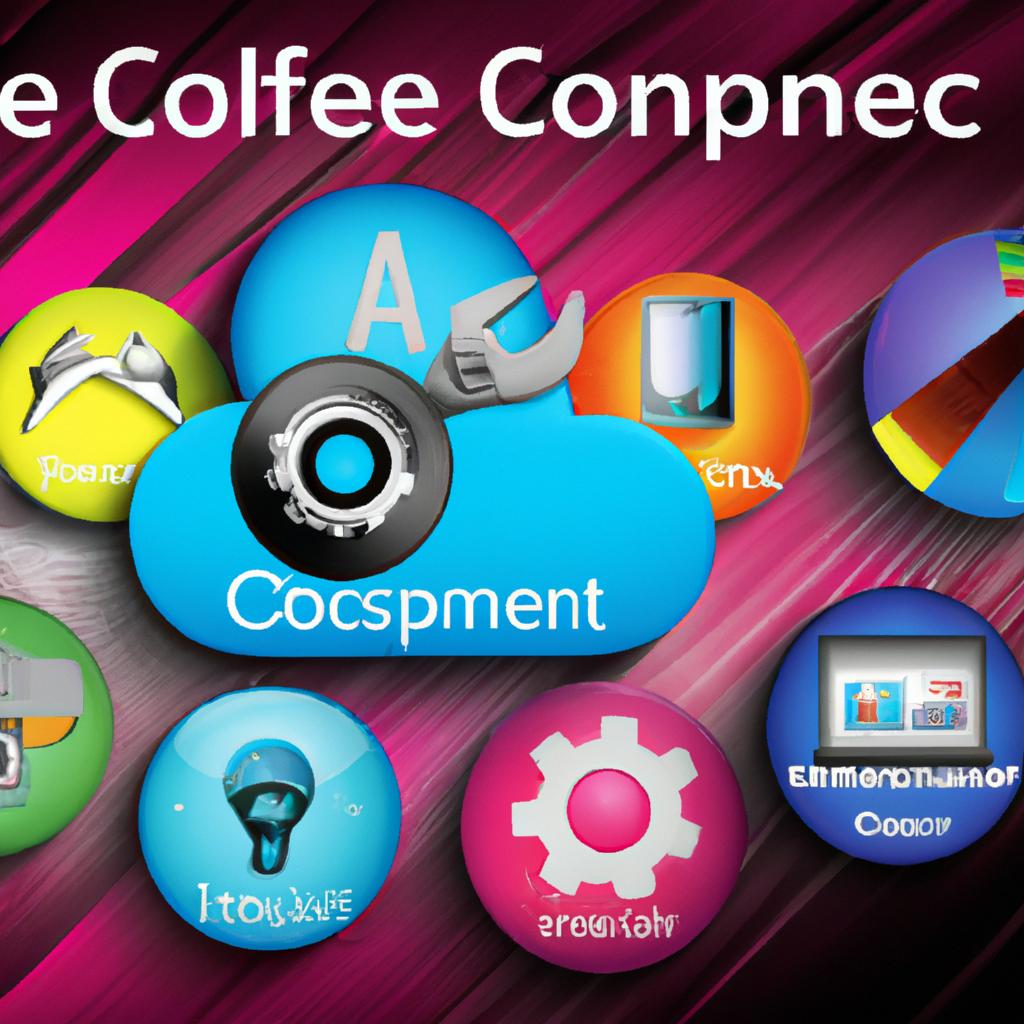 A graphical representation showcasing the diverse range of tools and applications available in Adobe Creative Cloud Business.